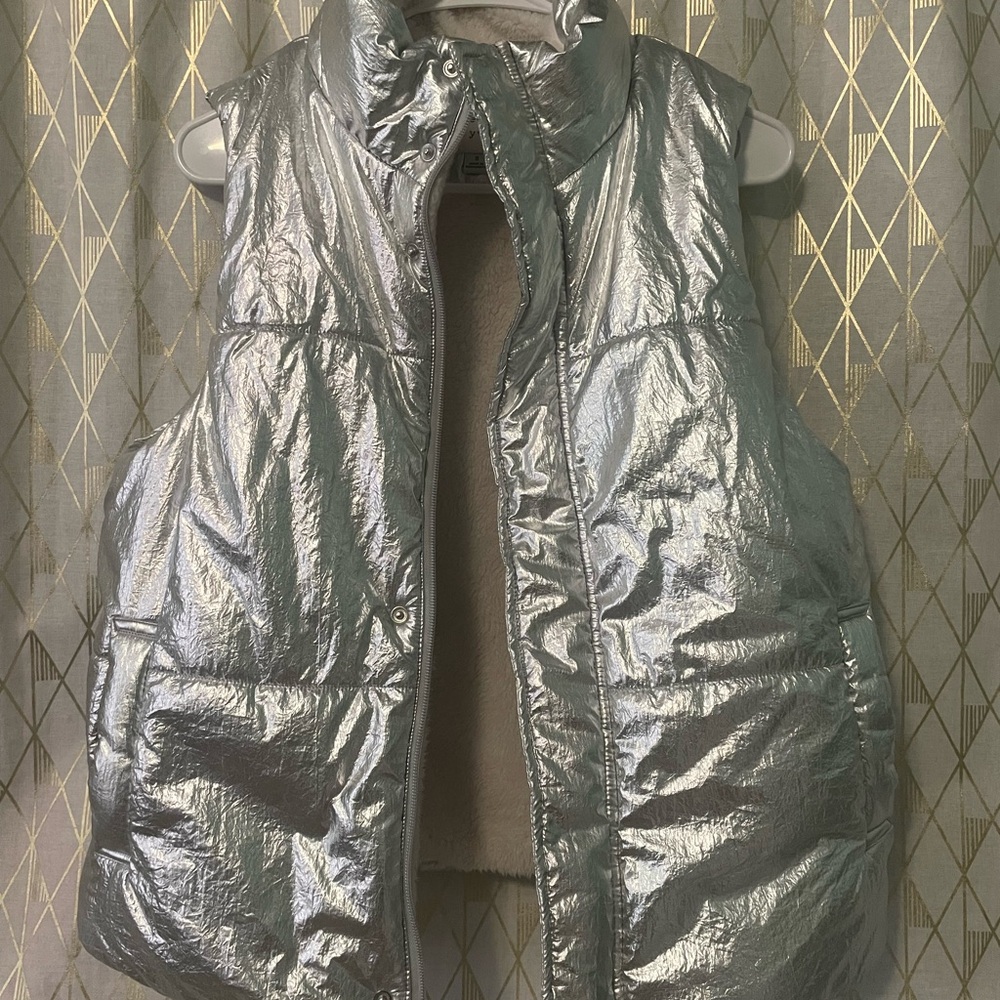 A New Day Metallic Silver Vest